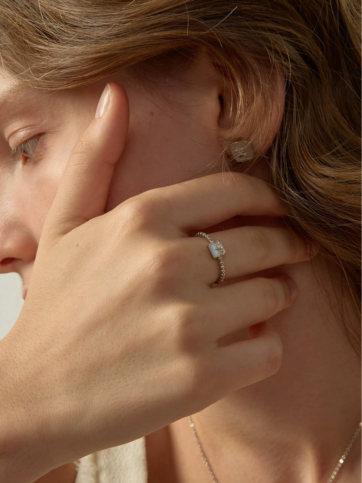 Iris Shell Beaded Ring_BDHL8471