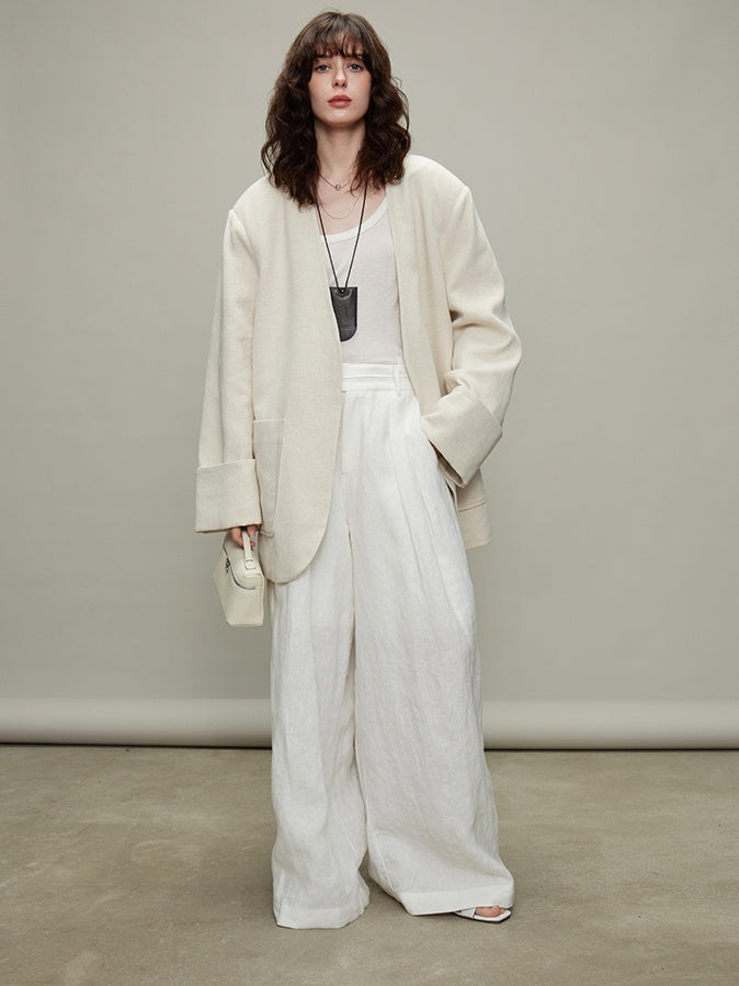 Thin Long-Sleeved Shirts &amp; Wide Pants_BDHL6329