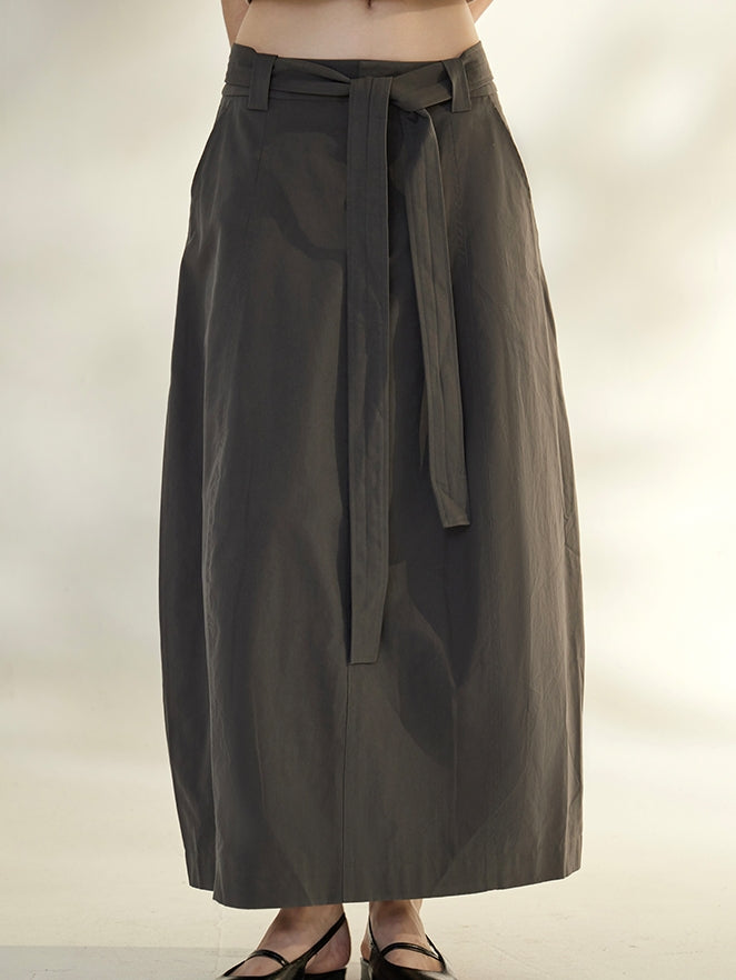 Wide-Belted Long Skirt_BDHL7692