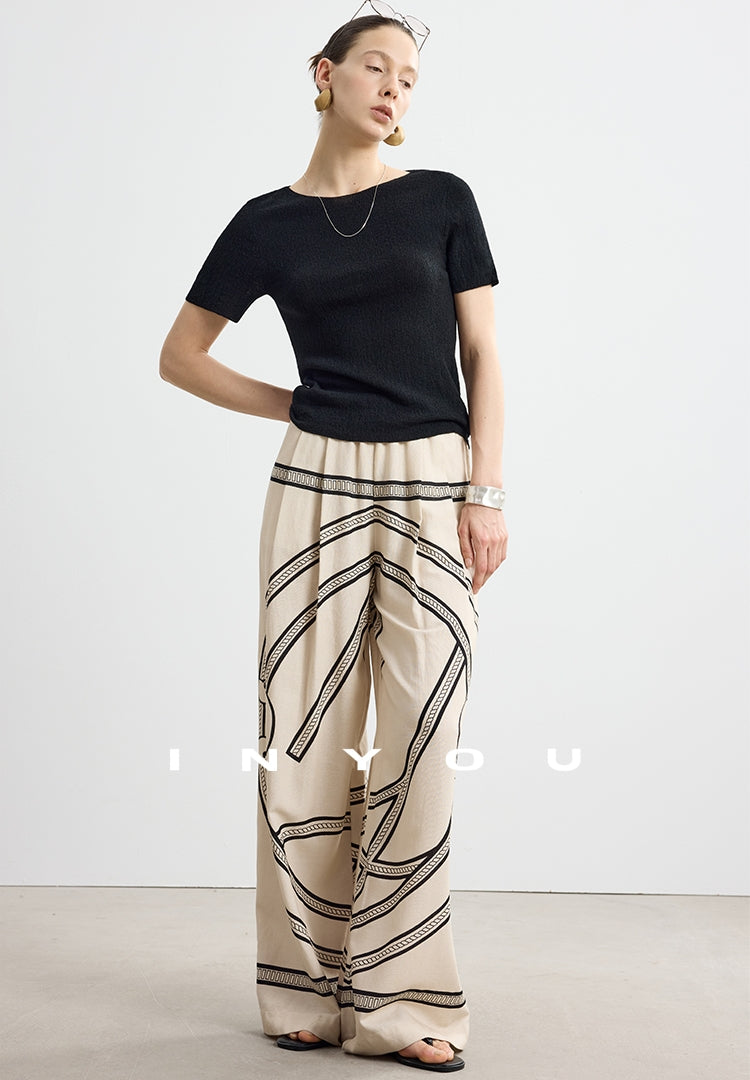 Printed Slim Vest Or Casual Pants_BDHL7485