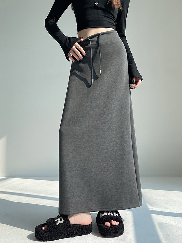 High-Waisted Slit Straight Skirt_BDHL7823