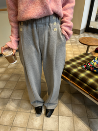 Button-Tuck Wide Sweatpants_BDHL6849