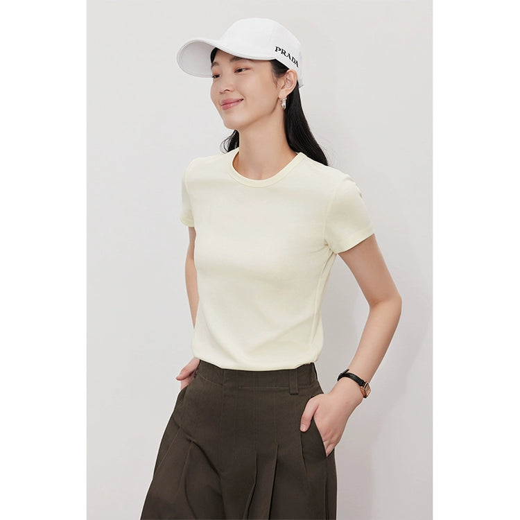 Basic simple plain T-shirt_BDHL5858 - HELROUS