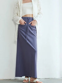 Back Slit Straight Long Skirt_BDHL6148