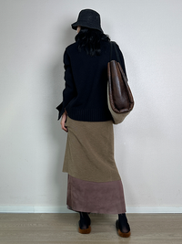 Layered Straight Long Skirt_BDHL6733