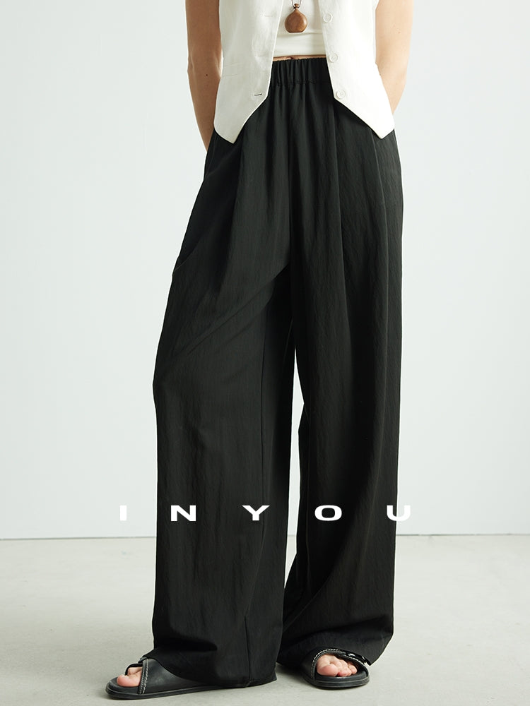 High-Waisted Draped Mop Pants_BDHL7135