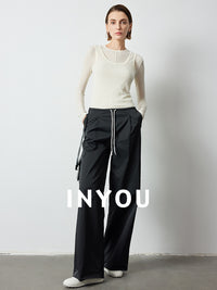 Retro Drawstring Straight Pants_BDHL6400