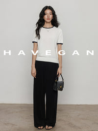 Lightweight Contrast Color Tops_BDHL7401