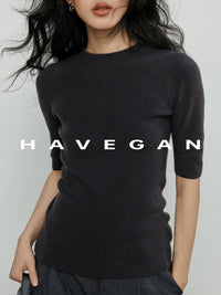 High Neck Slim Knit Tops_BDHL7230