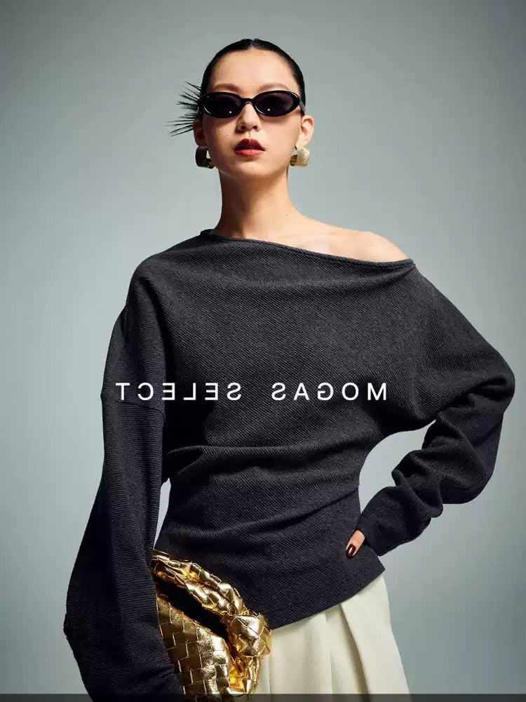 Asymmetric Off-Shoulder Tops_BDHL7109