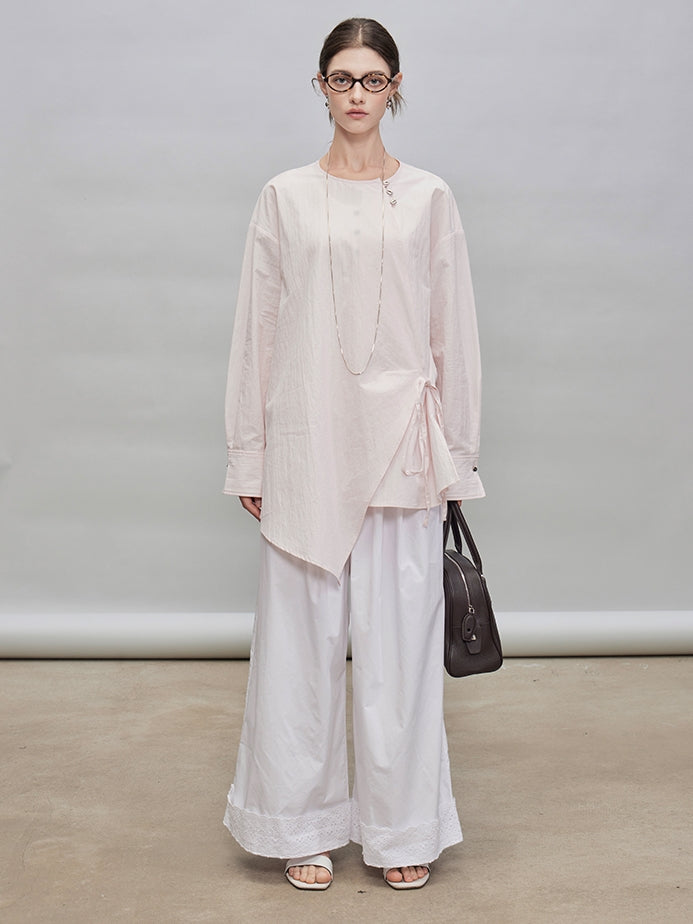 Asymmetric Shirt Or Straight Tube Skirt_BDHL7277