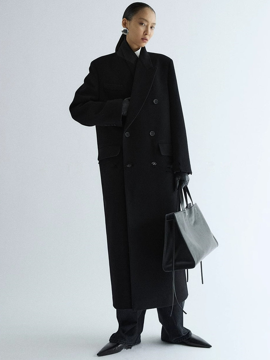 黑色寬鬆版型外套_BDHL8167