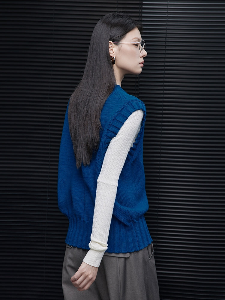 Button-Design Blue Vest_BDHL7876