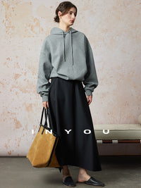 Relaxed Irregular Long Skirt_BDHL6666