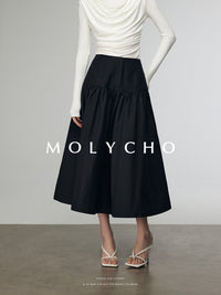 A-Line Medium Length Skirt_BDHL7246