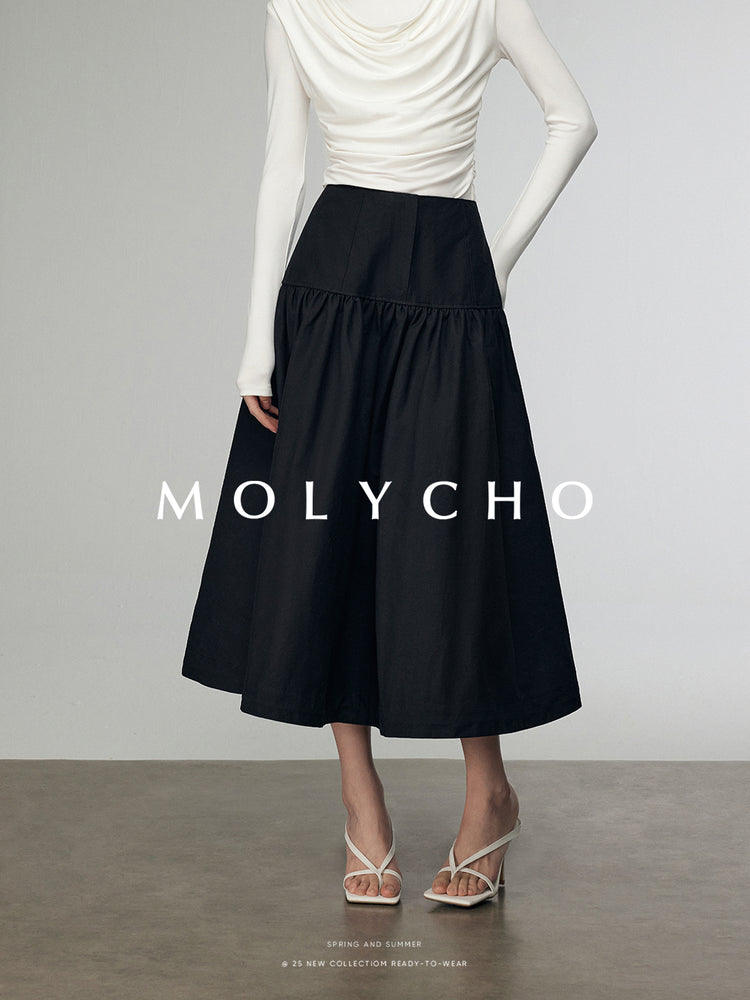 A-Line Medium Length Skirt_BDHL7246