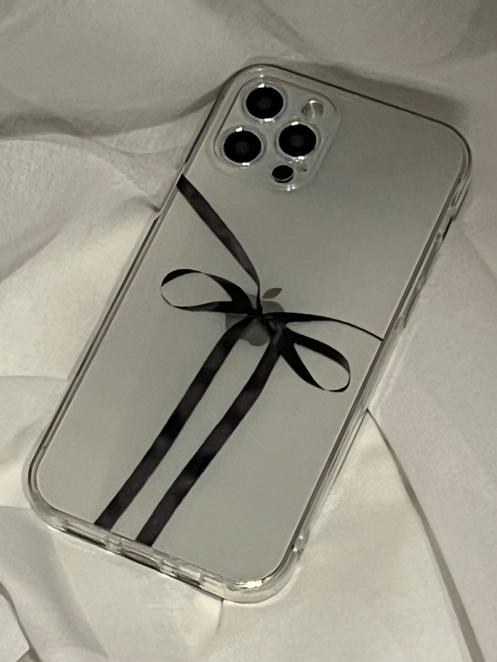 iPhone 手機殼黑色絲帶設計_BDHL7830