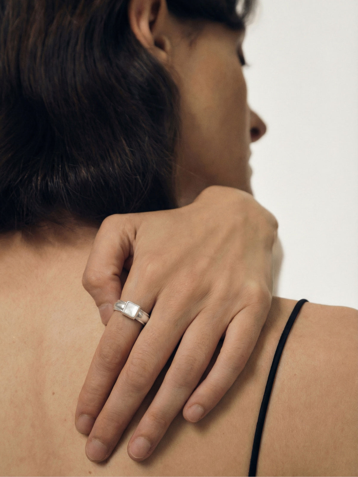 Square Stone Open Ring_BDHL8464