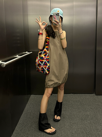 蕾絲下擺無袖洋裝_BDHL7254