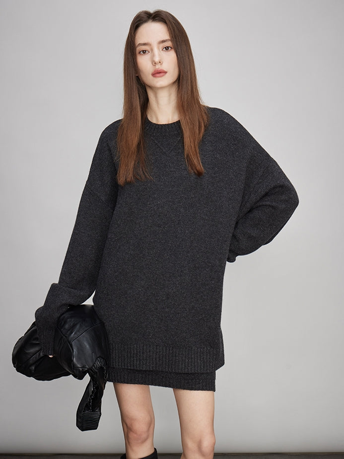 Loose Knit Tops Or Elasticated Waist Skirt_BDHL7994