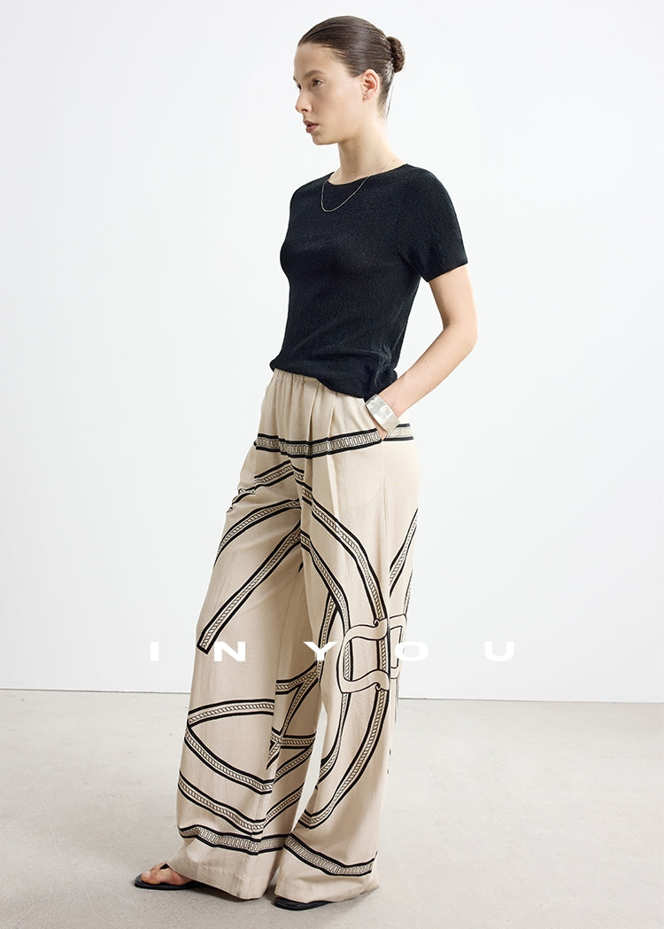 Printed Slim Vest Or Casual Pants_BDHL7485