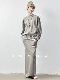 Splicing Sweatshirt Or Long Skirt_BDHL6905