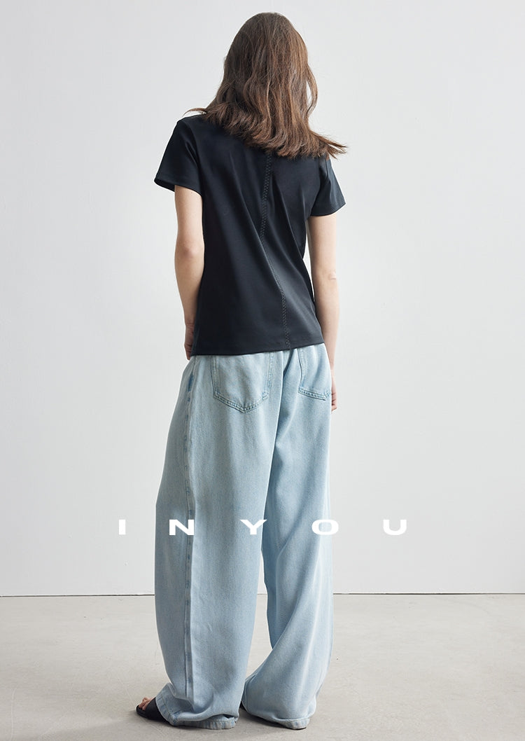 Straight Shoulder T-Shirt_BDHL7179