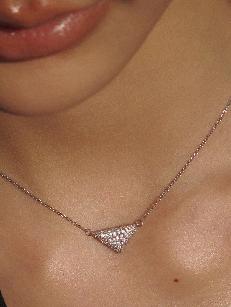 Pave Triangle Pendant Necklace_BDHL8470