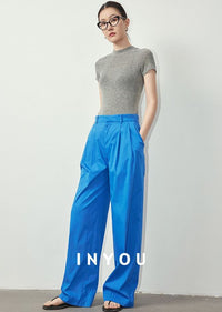 High Waist Wide Straight Pants_BDHL6060