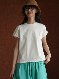 Shaped Wide-Sleeved T-Shirt_BDHL6212