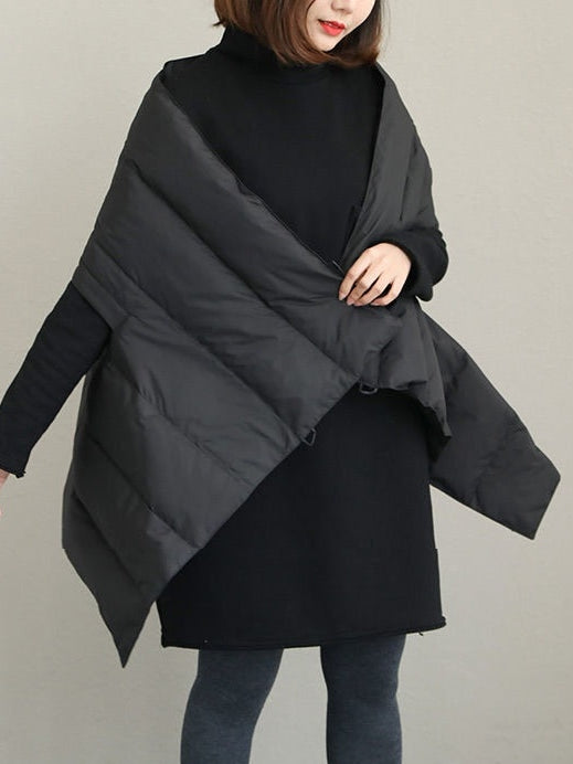 Black Heavyweight Down Cape_BDHL8040