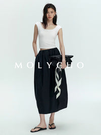 Flower Bad Long Skirt_BDHL7386