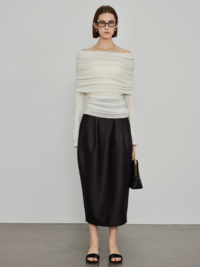 High-Waisted Pleated Bud Skirt_BDHL6491