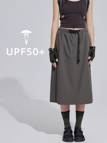 Quick-Drying Cargo Midi Skirt_BDHL6309