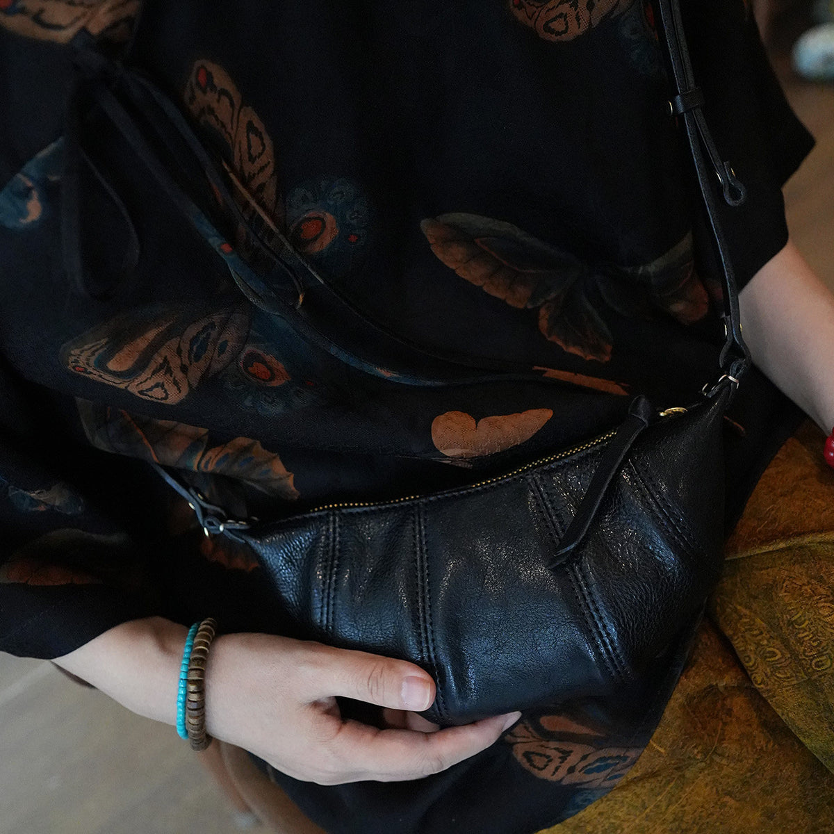 Leather Mini Croissant Crossbody Bag_BDHL8433