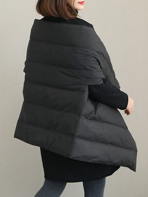 Black Heavyweight Down Cape_BDHL8040