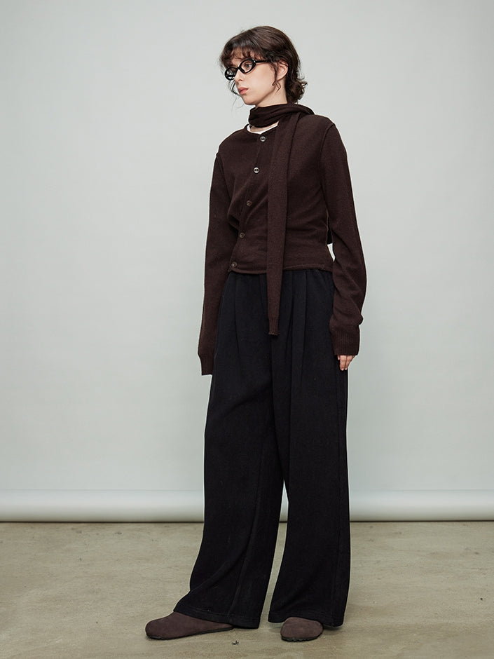 Relaxed Elastic-Waist Wide Pants_BDHL6918