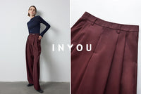 Straight Wide Pleated Pants_BDHL6389