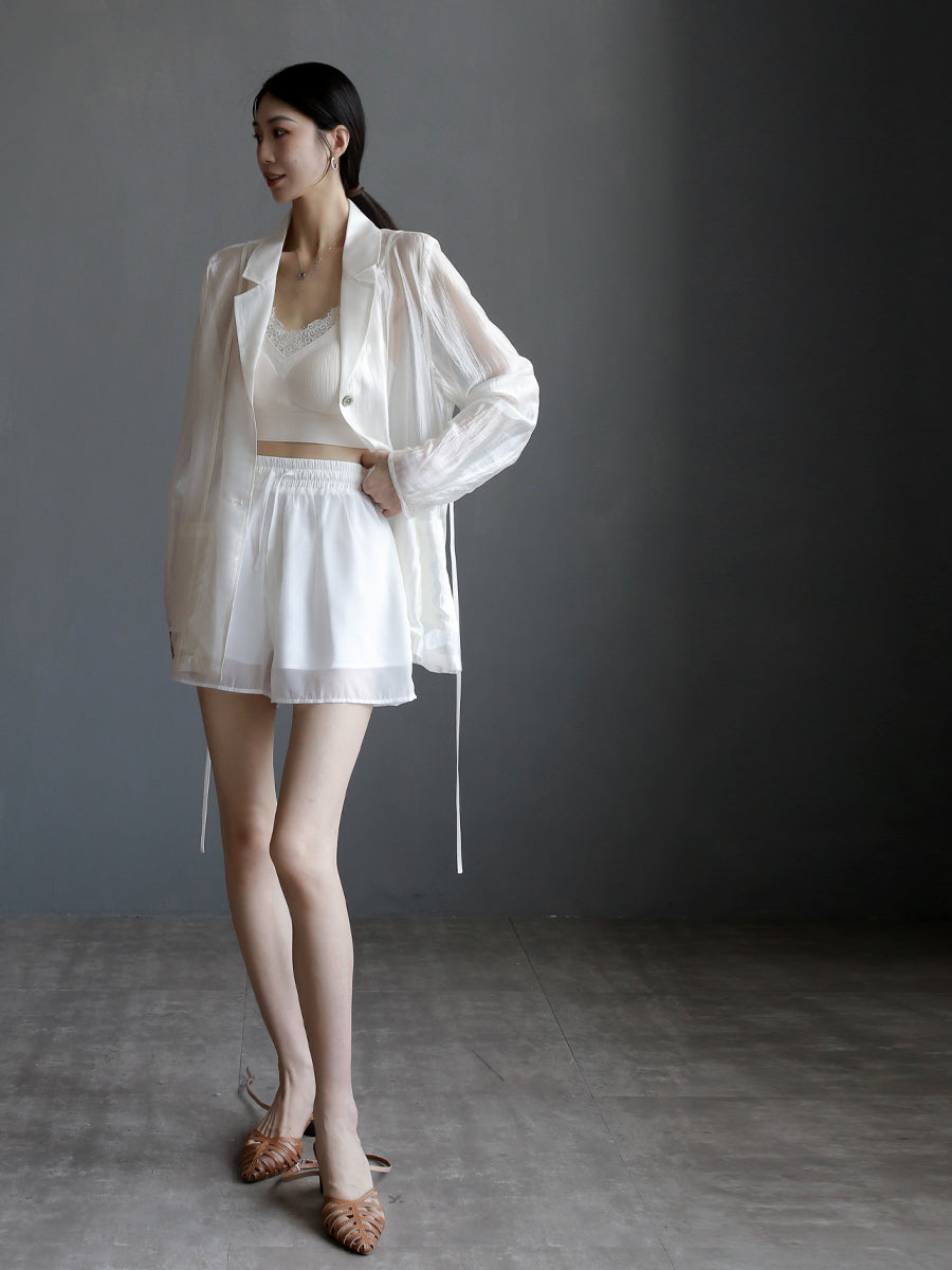 Sheer Jacket Slim Shirt_BDHL7636