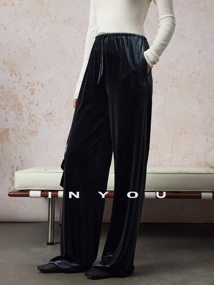 Velvet Straight Wide Leg Pants_BDHL6664