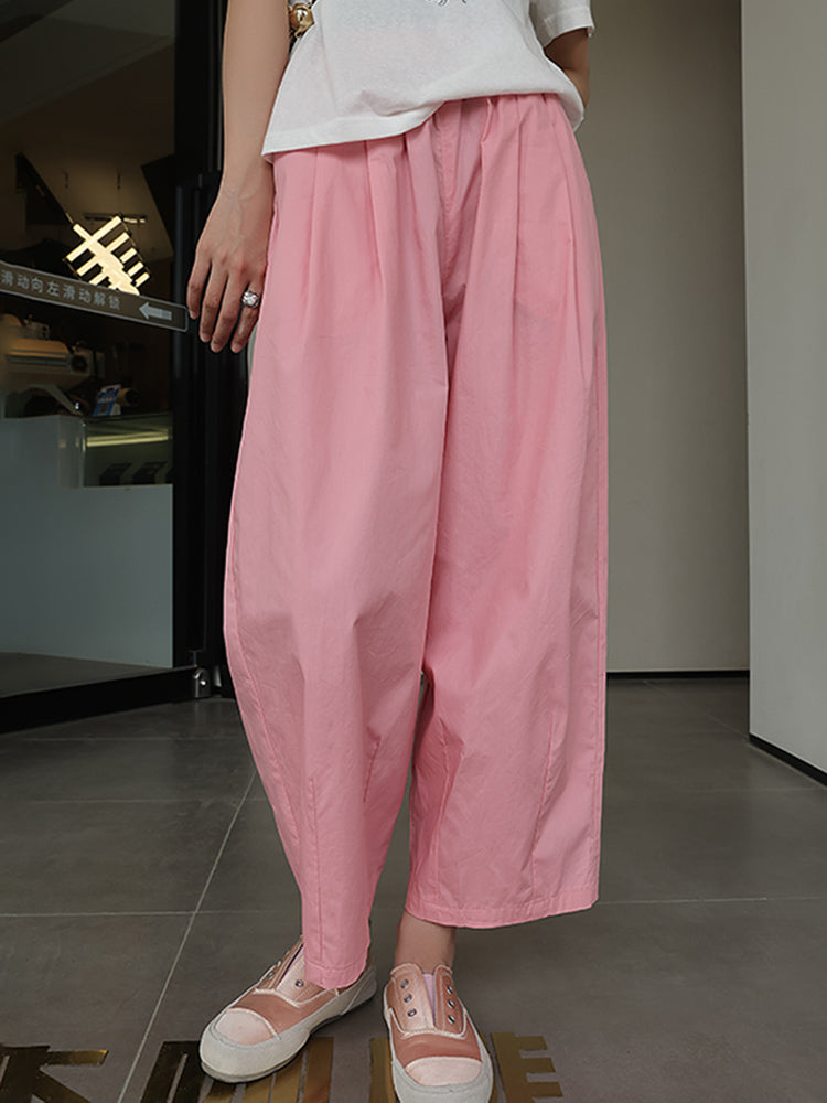 Elastic Waist Balloon Pants_BDHL7514