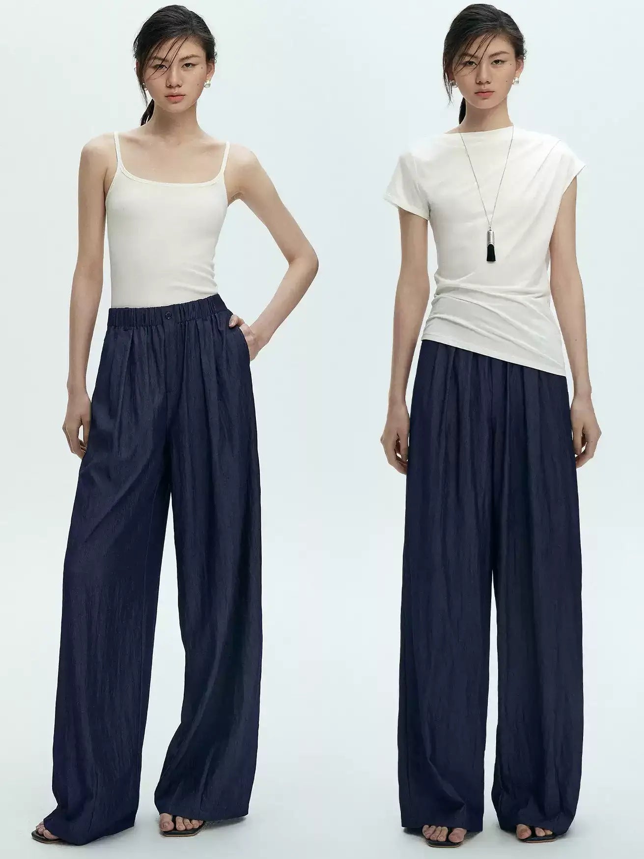 High-Waisted Draped Pants_BDHL7427