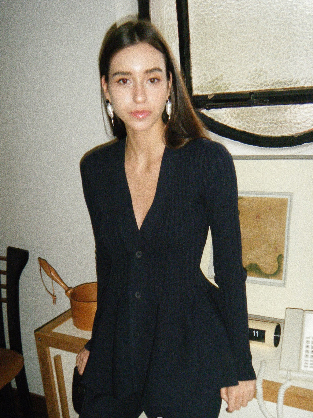 彈性針織開襟衫或褲子_BDHL8055