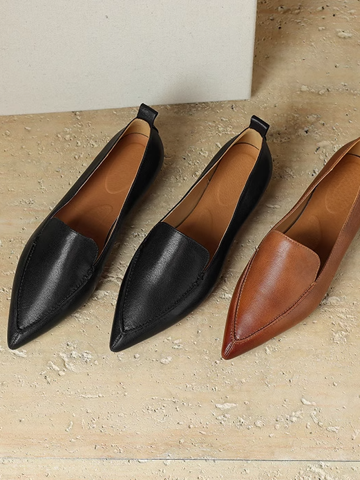 Shallow Pointed Flat Shoes_BDHL7074