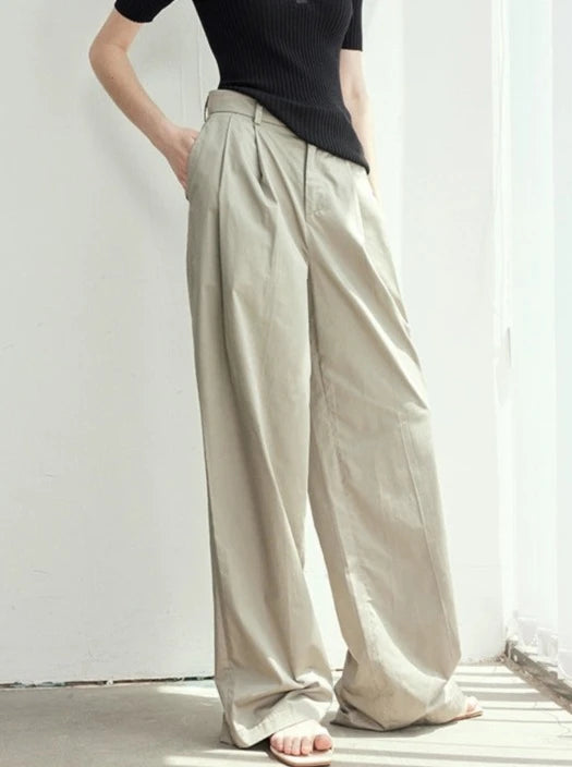 High Waist Wide Straight Pants_BDHL6060