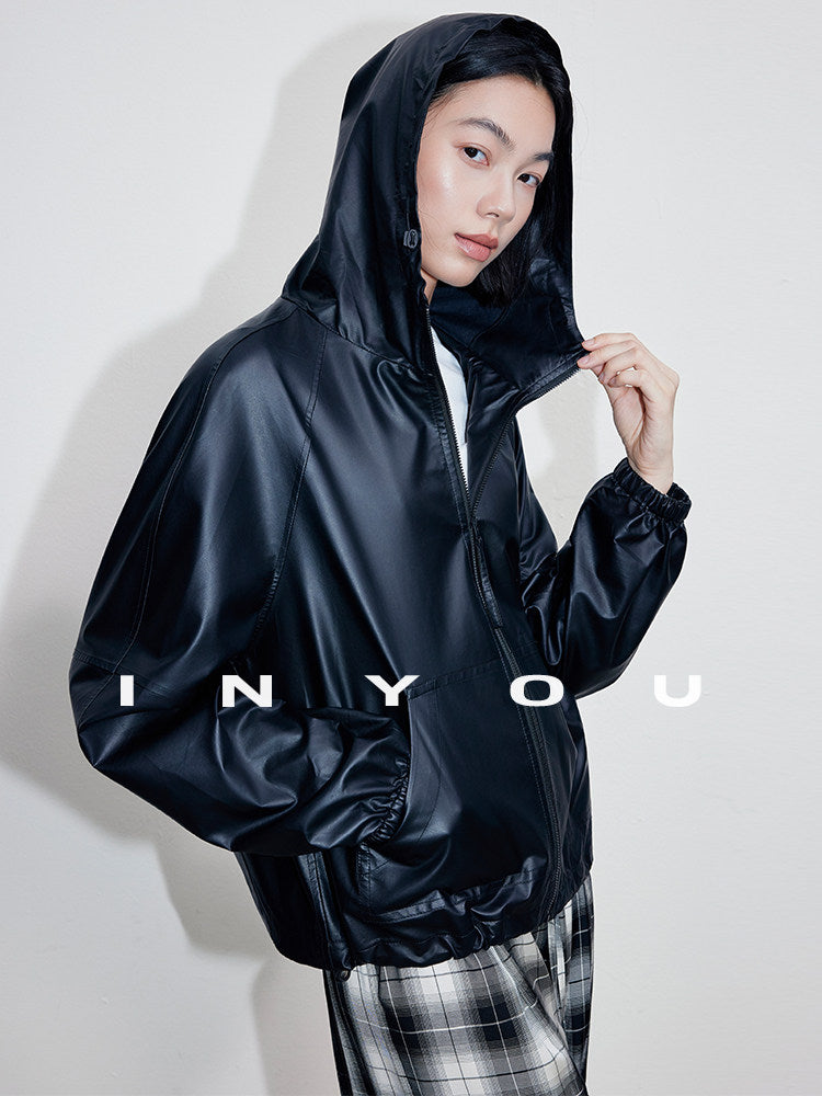PU Hooded Jacket_BDHL8399