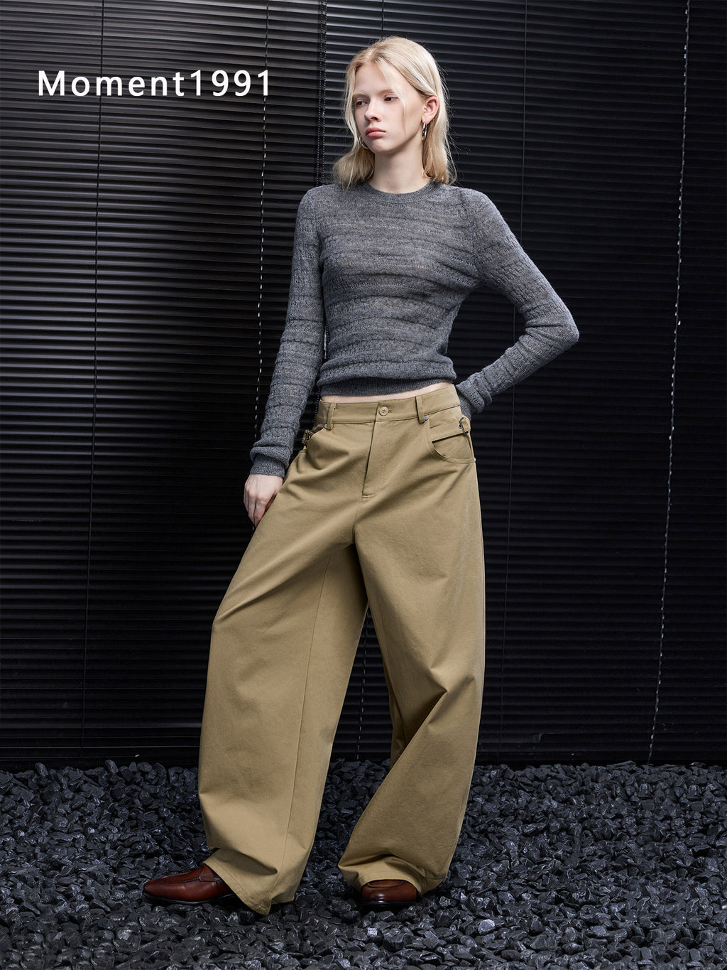 Straight Wide Leg Cotton Trousers_BDHL8414