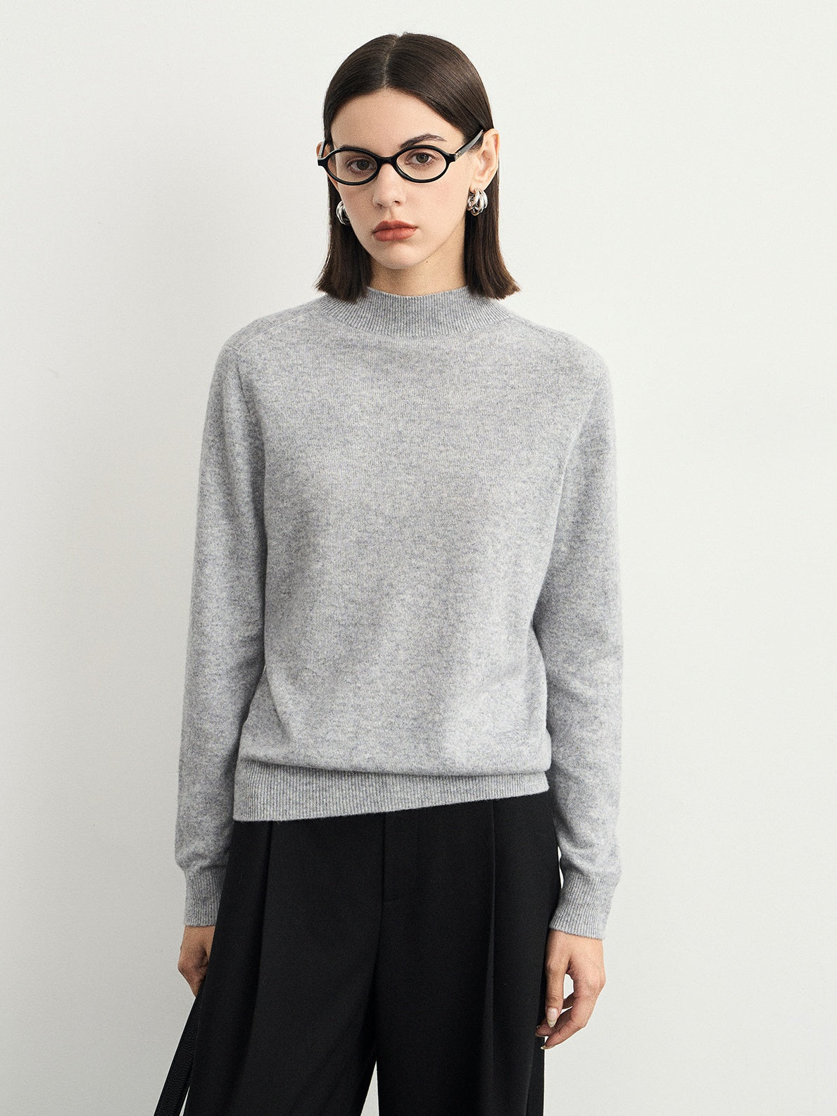 Half-Turtleneck Ribbed Knit_BDHL6543