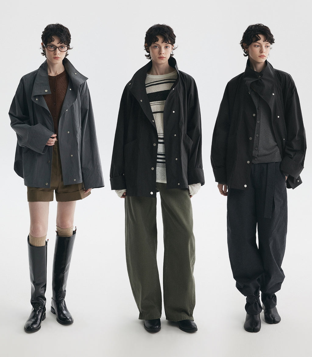 Medium-Length Stand-Collar Jacket_BDHL7724