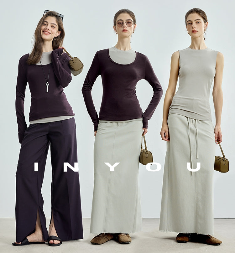 V-Neck Long-Sleeved Tops Or Sleeveless Tops_BDHL7719